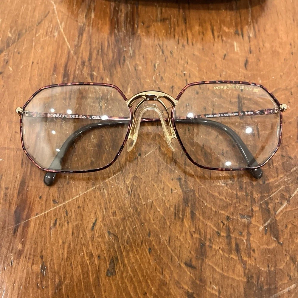 PORSCHE DESIGN VINTAGE NOS 5667 TORTOISE SHELL SUN &/OR READING GLASSES FRAMES.